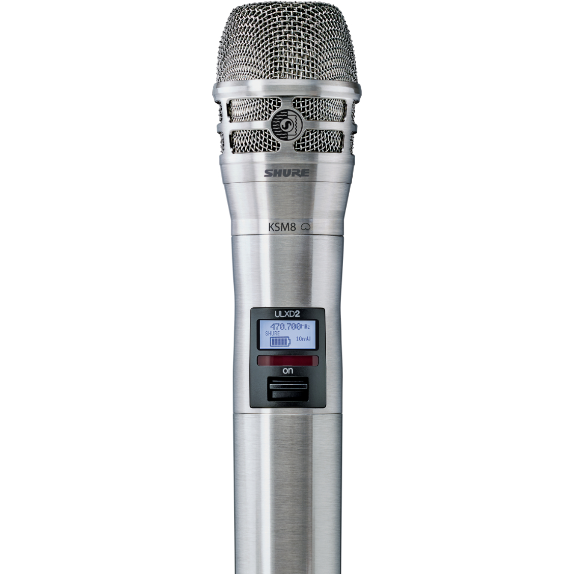Shure ULXD2/K8 Handheld Transmitter with KSM8 Capsule - Nickel, H50 Band - New