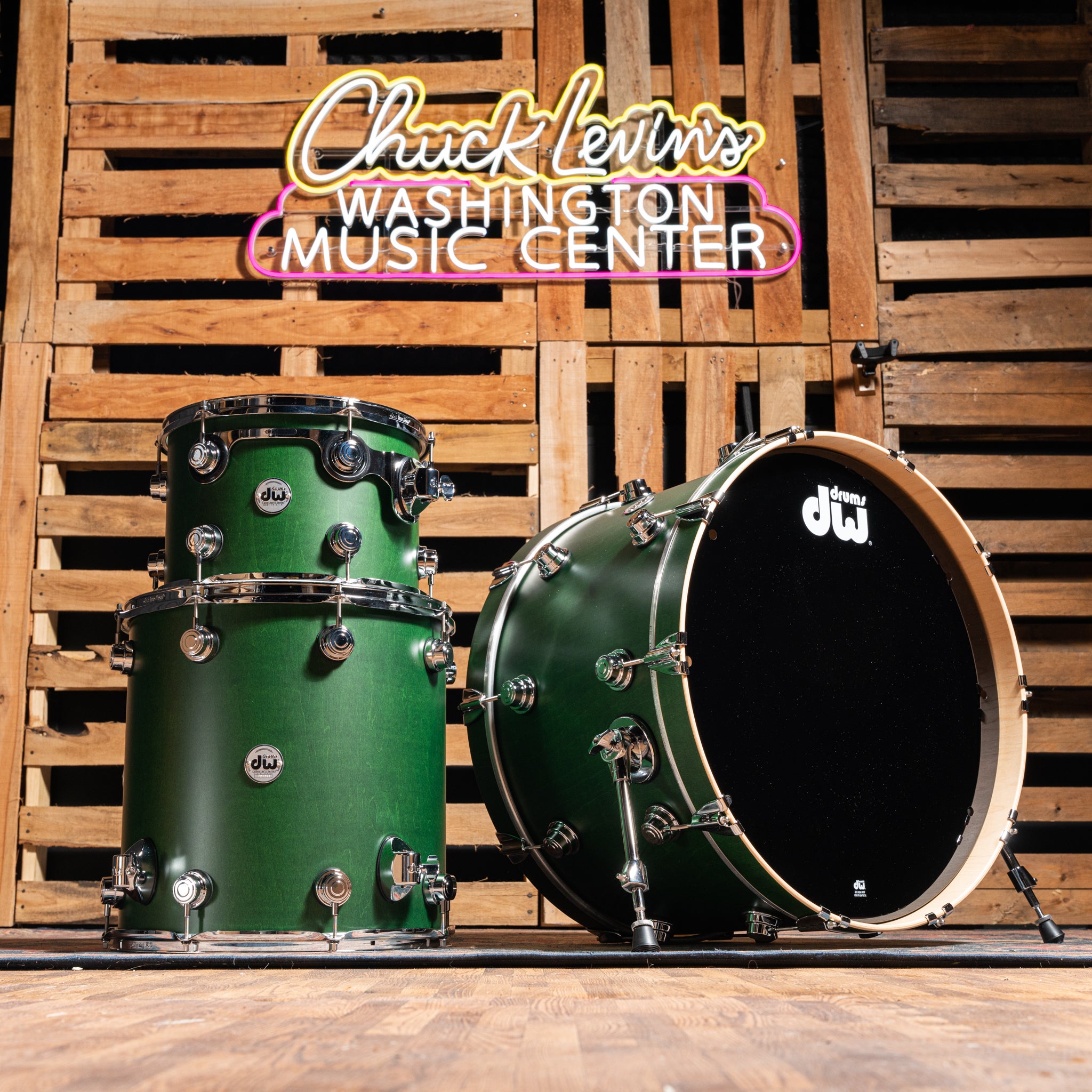 DW Collector's 333 Maple SSC 3-Piece Shell Pack - Emerald Satin