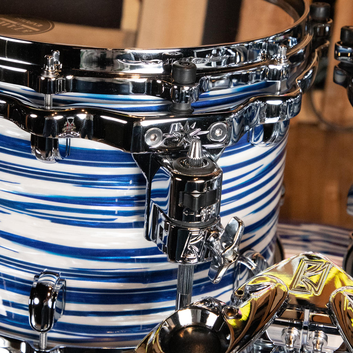 Tama Starclassic Walnut/Birch 5-Piece Shell Pack - Blue and White Oyster