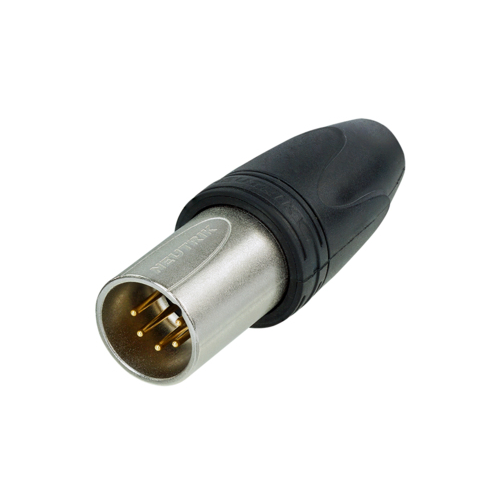 Neutrik NC5MXX-HD-D Cable End XX-HD Series 5 Pin Male - Nickel/Gold with Rubber Jacket