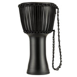 Meinl 12-Inch Travel Series Rope Tuned Djembe with Goat Head - Phantom Black