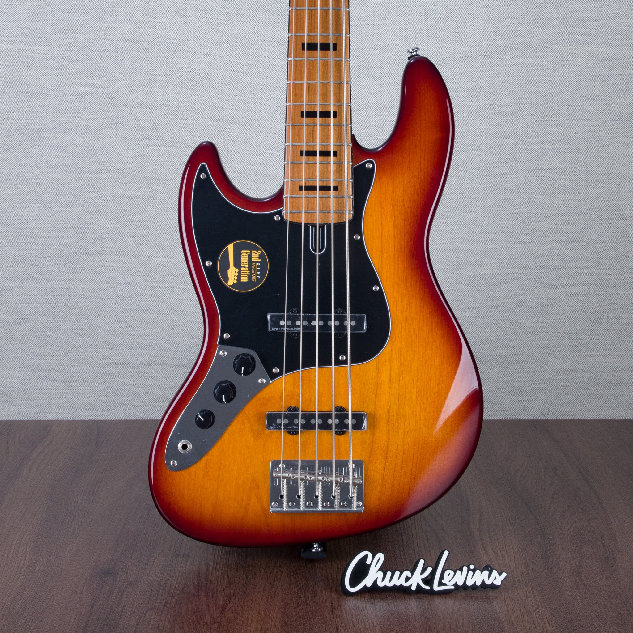 Sire V5 Alder-5 Left-Handed 5-String Bass Guitar - Tobacco