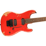 Charvel Pro-Mod Relic San Dimas Style 1 HH FR PF, Pau Ferro Fingerboard - Weathered Orange - Mint, Open Box