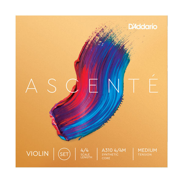 D'Addario Ascenté Violin String Set - Medium Tension - New,4/4