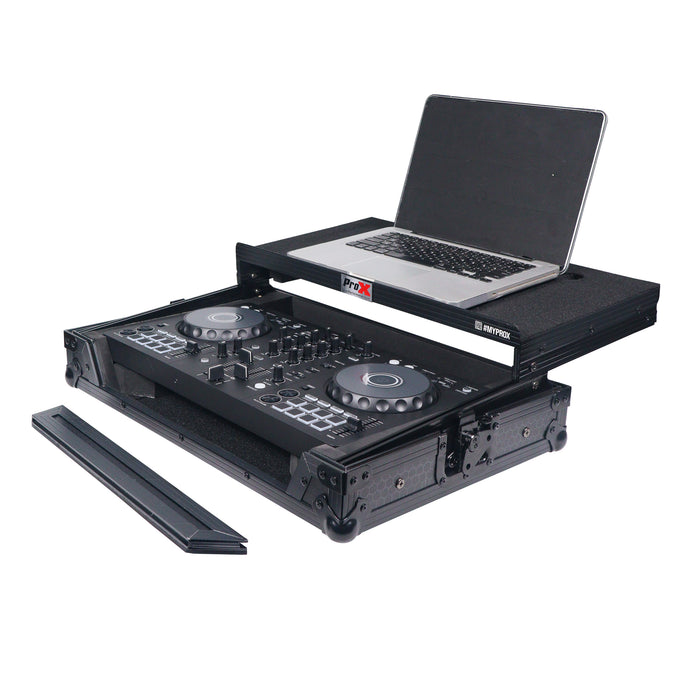 ProX X-DDJFLX4LTBL ATA Flight Road Case with Laptop Shelf - Black