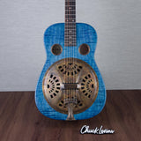 Beard Guitars Trailhead Resonator Curly Maple Acoustic Electric Guitar - Denim Blue - #1955-25