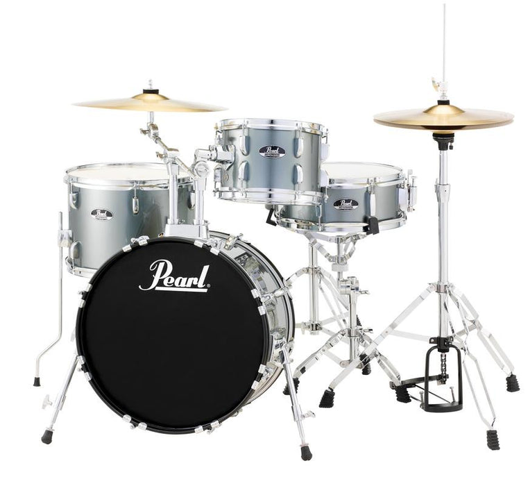 Pearl Roadshow Complete 4-Piece Drum Set With Hardware and Cymbals - Bronze Metallic - New,Bronze Metallic