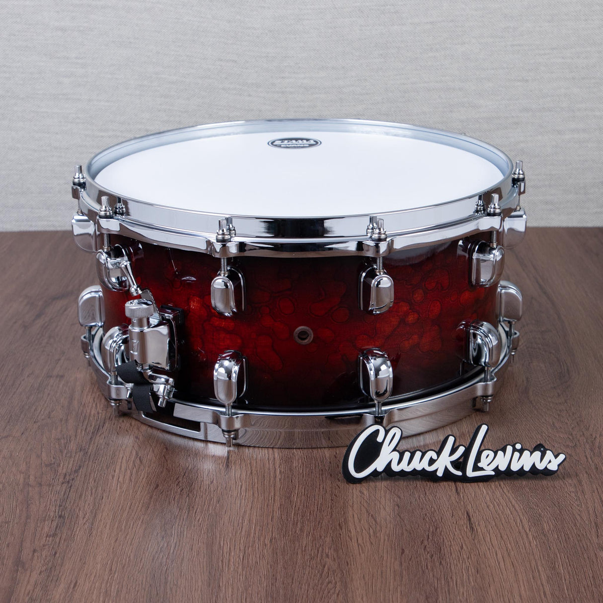 Tama 6.5 x 14-Inch Starclassic Bubinga Snare Drum - Volcanic Red Burst
