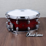 Tama 6.5 x 14-Inch Starclassic Bubinga Snare Drum - Volcanic Red Burst