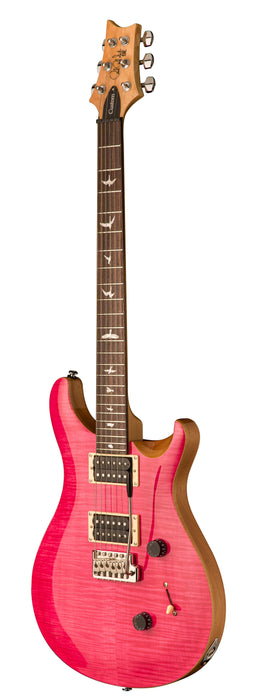 PRS 2021 SE Custom 24 Electric Guitar - Bonni Pink, Natural Back