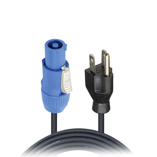 ProX XC-PWCE14-25 14 AWG High Performance Power Cord NEMA 5-15 Edison to Blue Male Power Connection - 25-foot