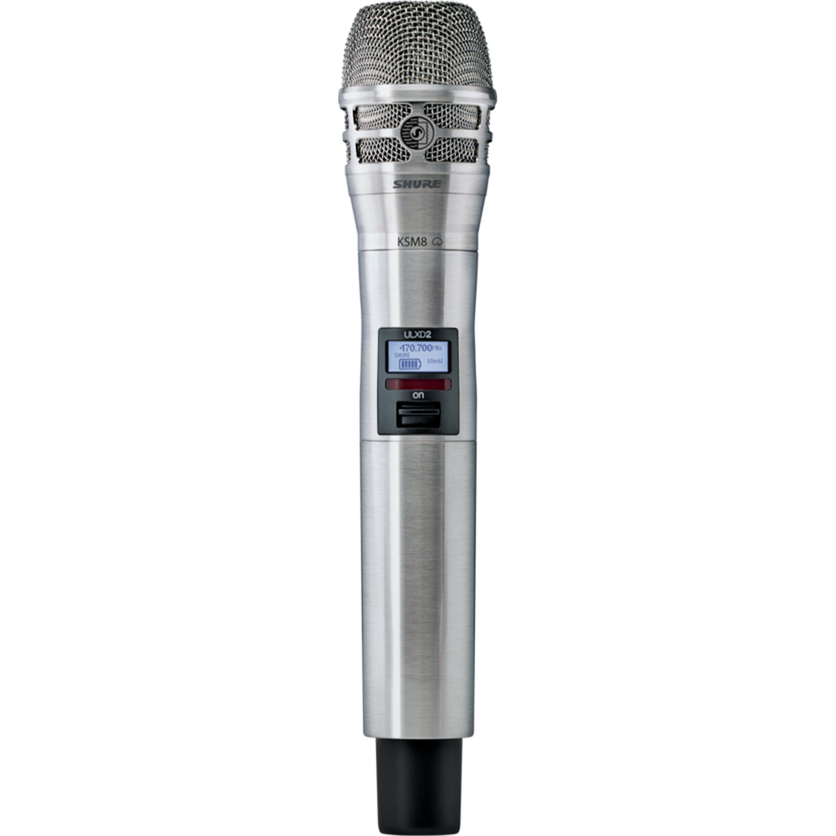 Shure ULXD2/K8 Handheld Transmitter with KSM8 Capsule - Nickel, H50 Band - New