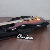 Spector Euro5LT Spalted Maple Bass Guitar - Fire Red Burst - CHUCKSCLUSIVE - #]C121SN 21109