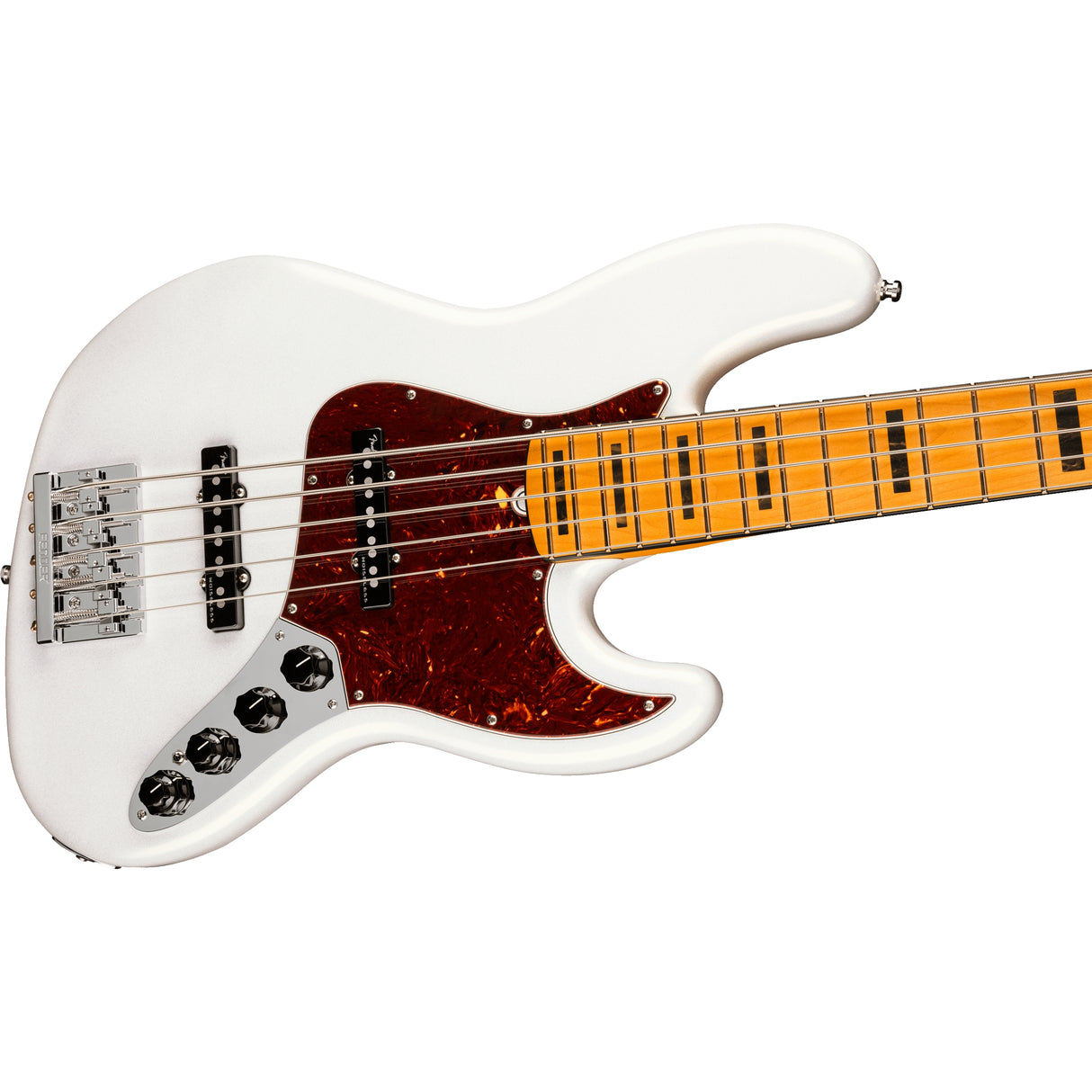 Fender American Ultra Jazz Bass V, Maple Fingerboard - Arctic Pearl