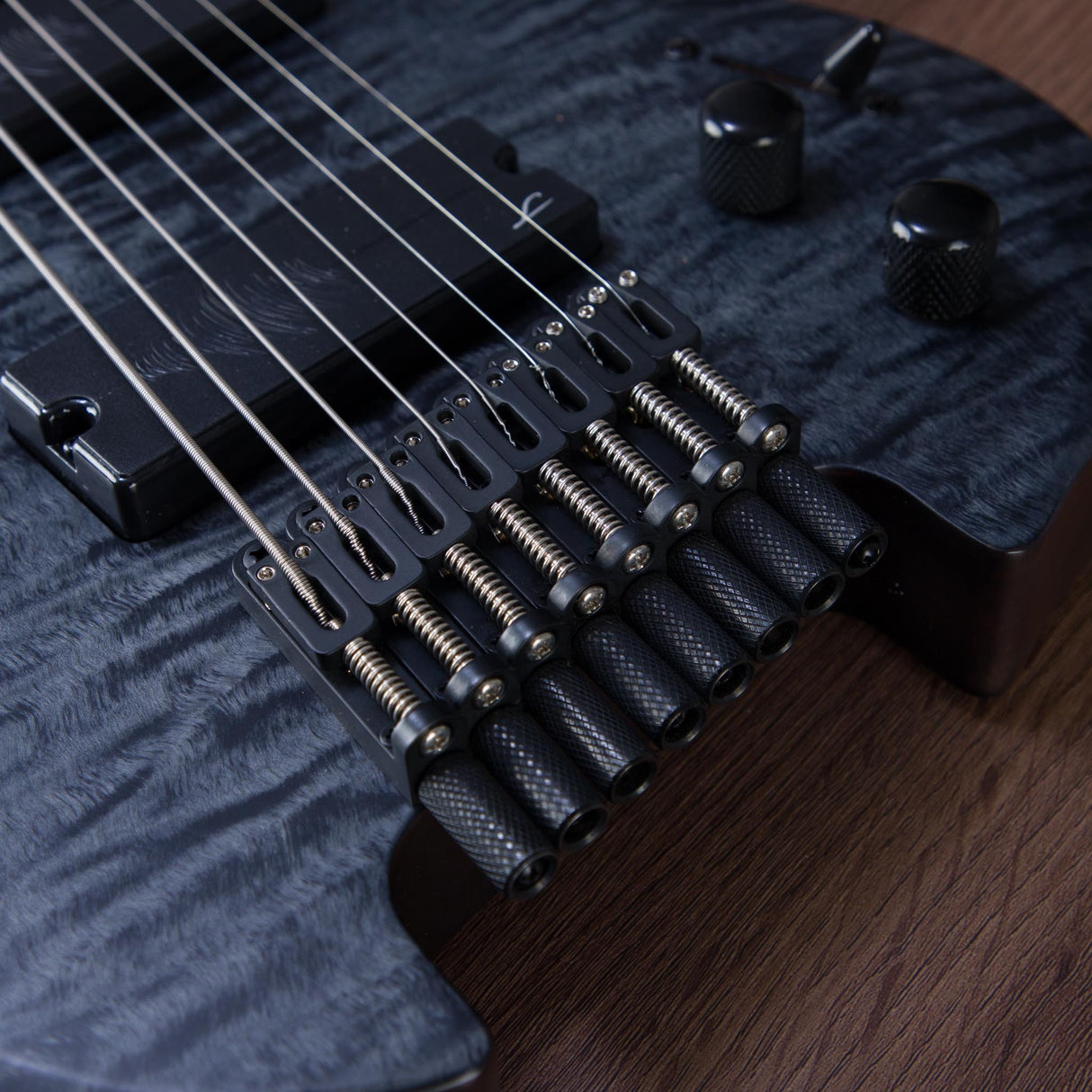 Legator Ghost Super Shred Multiscale 8-String Electric Guitar - Satin Black Flame - #IM25060482