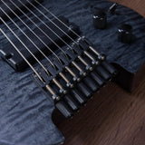 Legator Ghost Super Shred Multiscale 8-String Electric Guitar - Satin Black Flame - #IM25060482