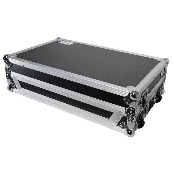 Pro X XS-XDJRX3WLT ATA Flight Case ATA Flight Case for Pioneer XDJ-RX3 DJ Controller with Laptop Shelf 1U Rack Space and Wheels