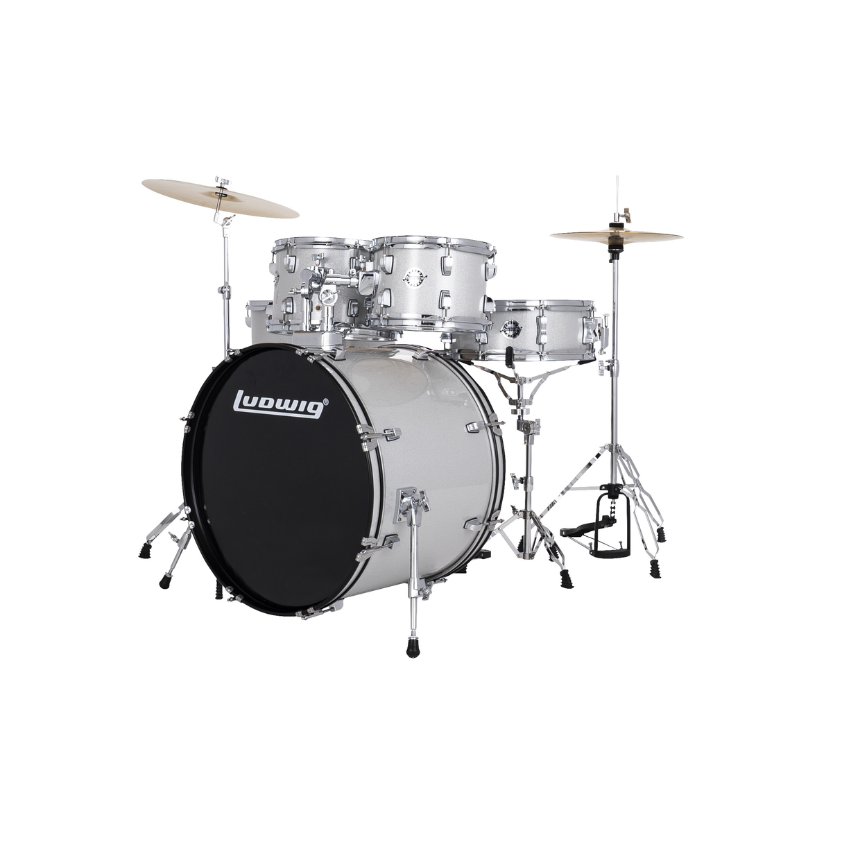 Ludwig Accent Drive Series 5-Piece Drum Kit - Silver Sparkle