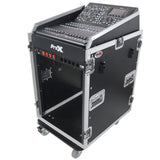 ProX T-16MRSS13ULT Universal 19 Rack-mount Mixer with 13U Top and 16U Front with 2 Side Work Tables