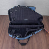 Marcus Bonna Alto and Curved Soprano Double Saxophone Case - Cationic Blue