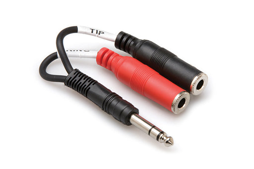 Hosa YPP-117 Y Cable 1/4" TRS to Dual 1/4" TSF