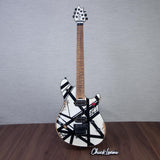 EVH Custom Shop Special Edition Wolfgang Stripes Electric Guitar - White/Black Stripes - #WG17642A