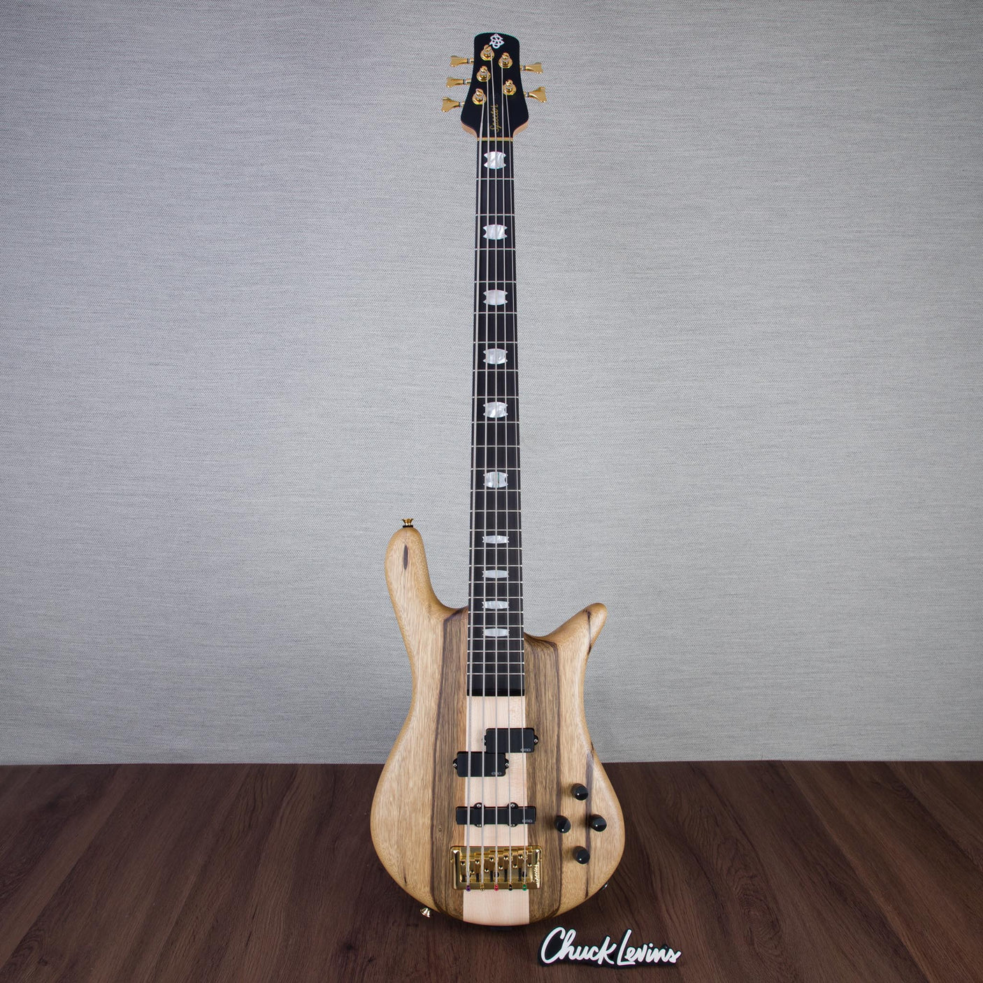 Spector Euro 5 LT Solid Korina Wings 5-String Electric Bass Guitar - Natural Satin - CHUCKSCLUSIVE - #NB23463