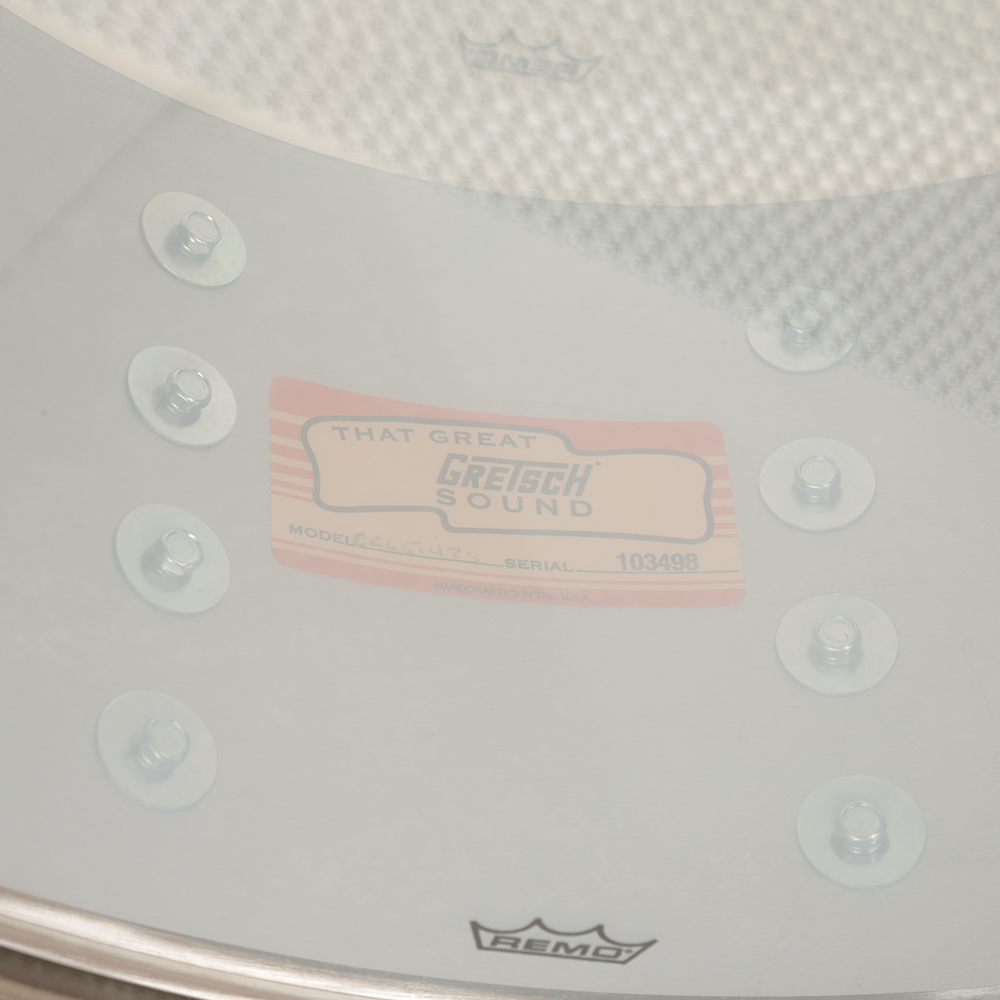 Gretsch USA Custom 6.5x14" 20-Lug Snare Drum - Nitron Turquoise Sparkle