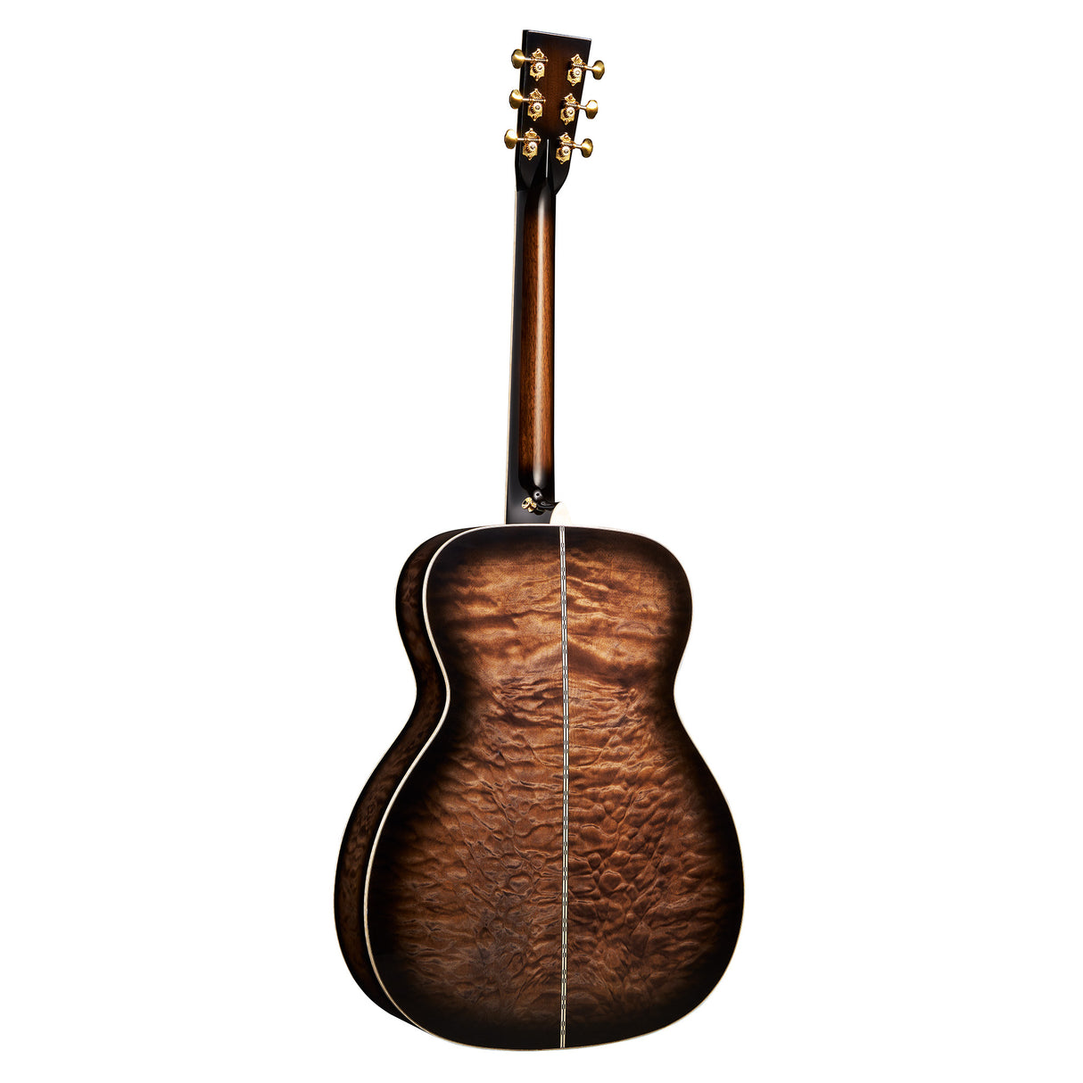Martin Custom Shop M/0000-14F Quilted Maple/Engelmann Spruce Acoustic Electric Guitar - Paisley Ember Burst - Preorder