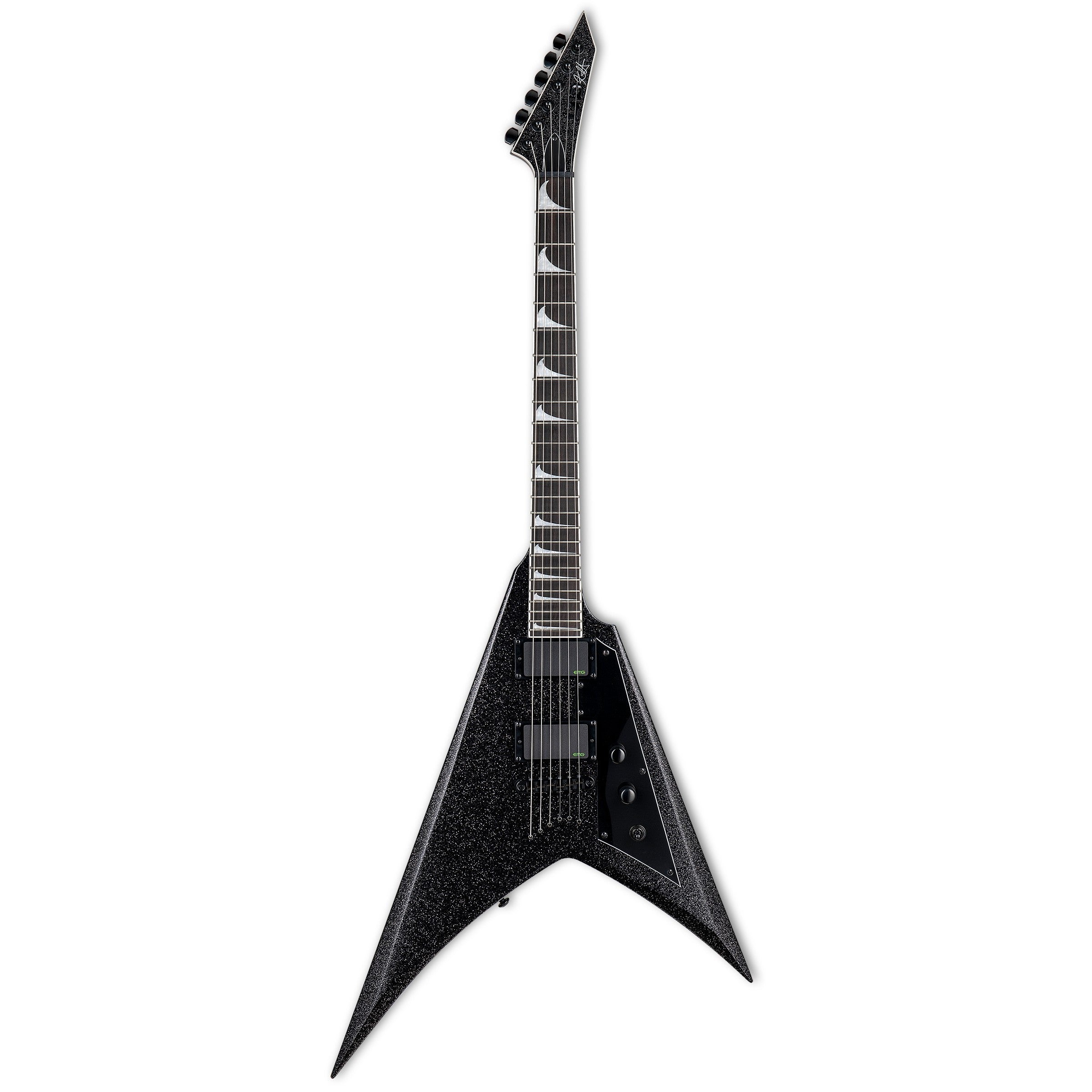 【美品】ESP LTD KH-V Black カーク・ハメット モデル ESP LTD Kirk Hammett KH-V Signature Electric Guitar - Black