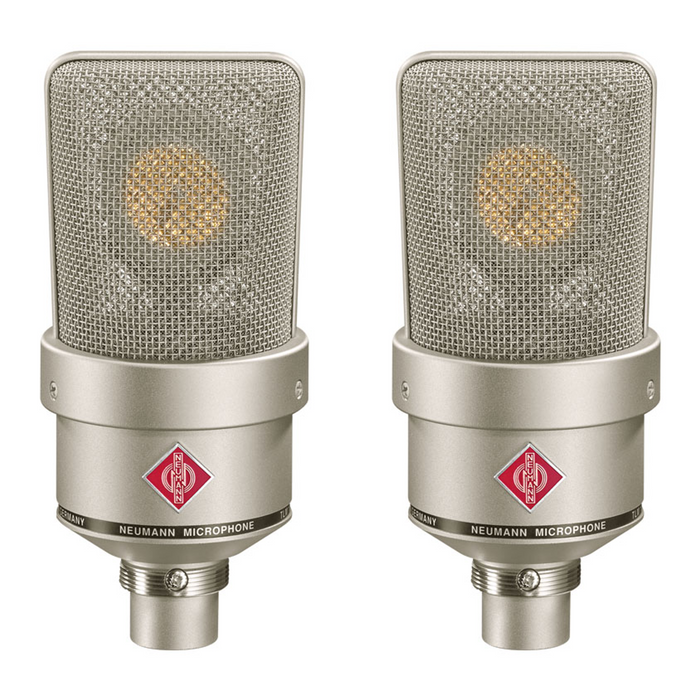 Neumann TLM 103-Stereo Condenser Microphone W/ EA 1 Shockmount & Aluminum Case - Nickel Stereo Pair