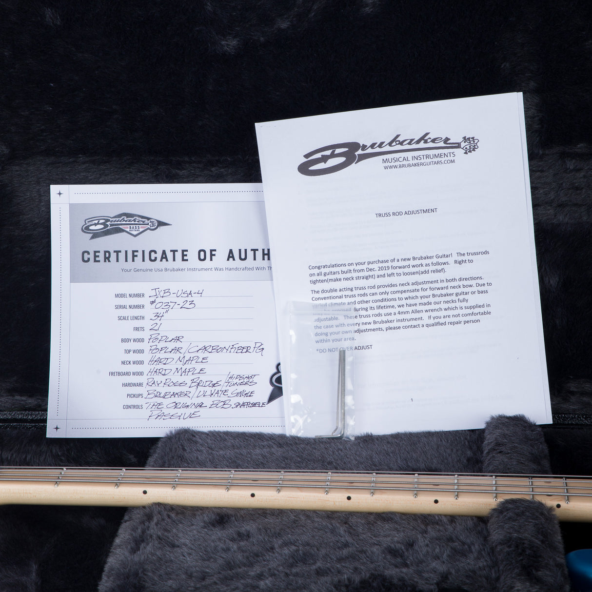 Brubaker Performance Series JXB-4 Electric Bass Guitar - Placid Blue