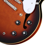 Epiphone Bonehead Riviera Semi-Hollow Electric Guitar - Dark Tobacco Sunburst