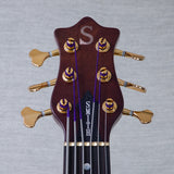 Ken Smith BSR-6TNE Black Tiger Electric Bass Guitar - Burst - #6TNE7084WB26