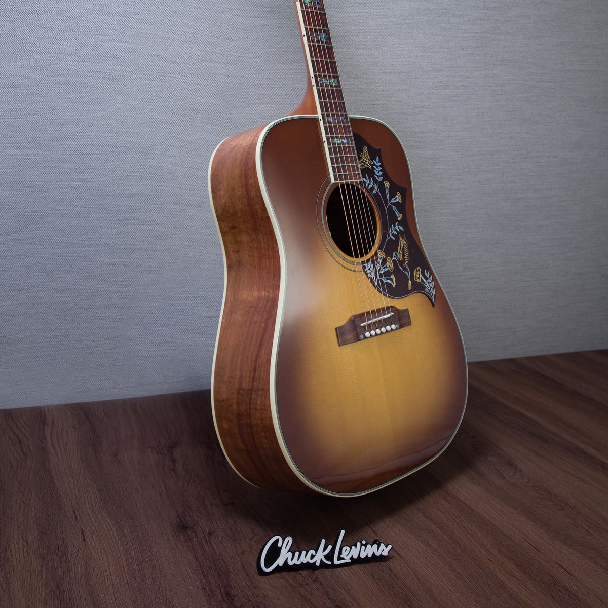 Gibson Custom Shop Hummingbird Elegant Koa Koa/Sitka Spruce Acoustic Electric Guitar - Honey Burst - #21826113