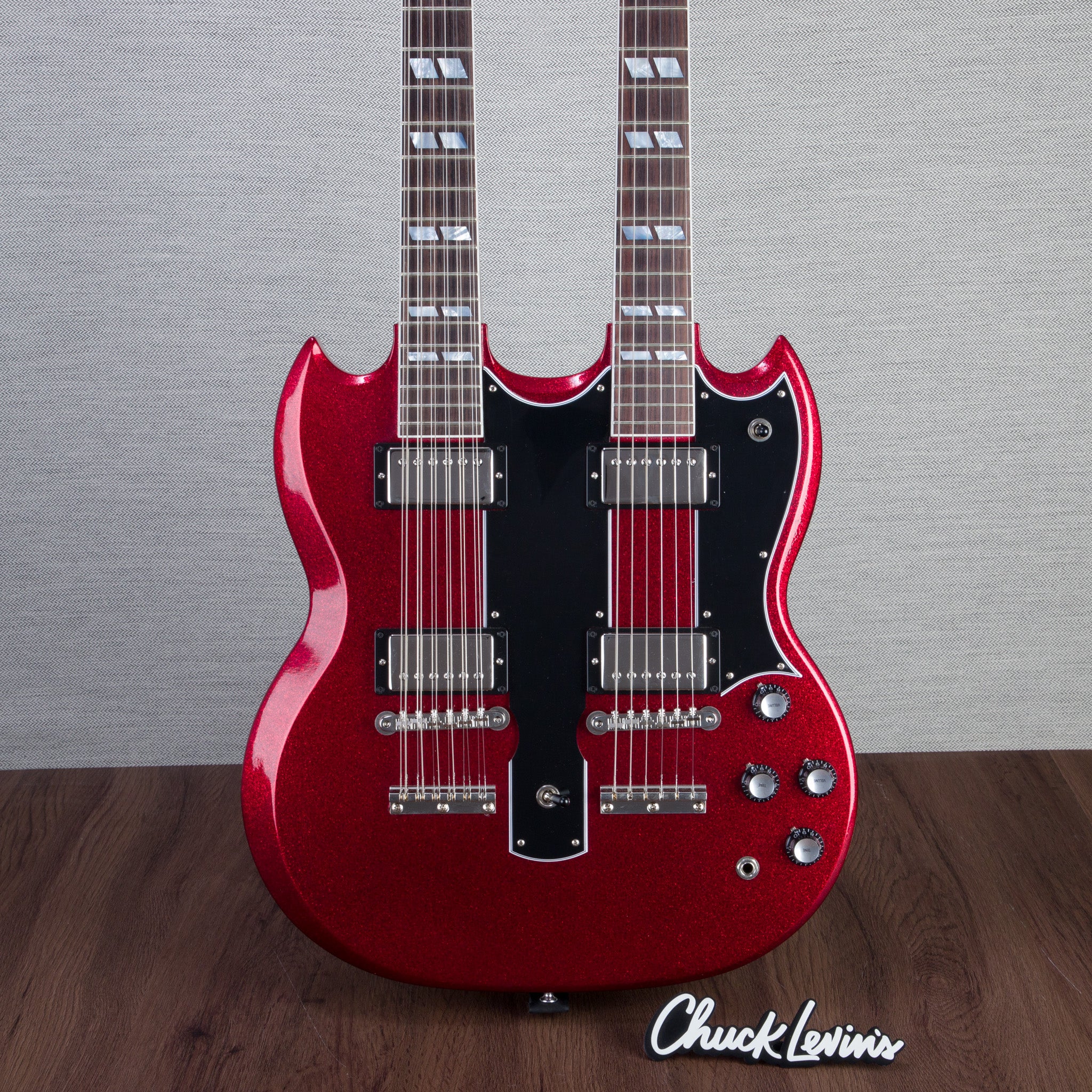 Gibson EDS-1275 Mid 60's Double Neck Electric Guitar - Red Sparkle