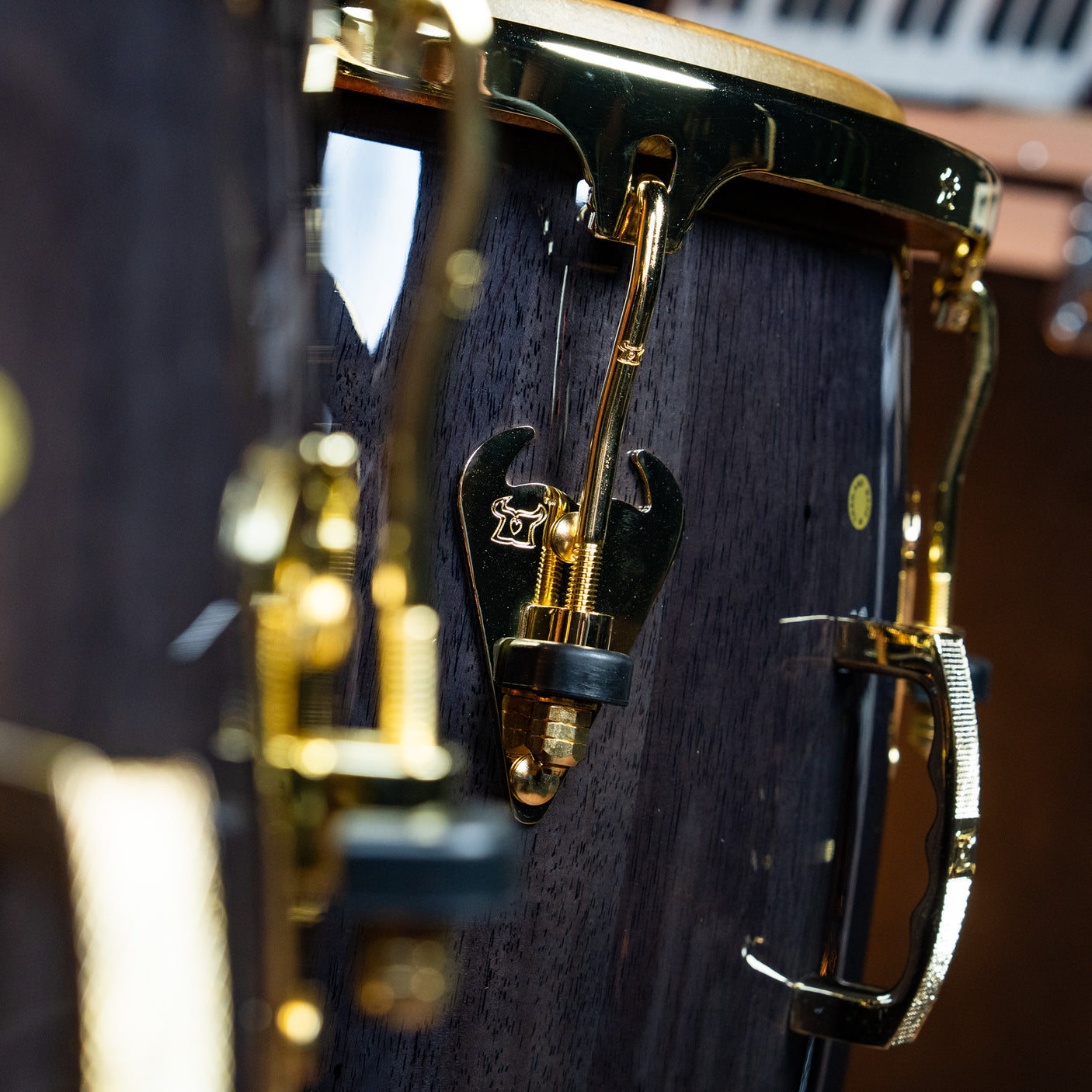 LP 12 and 1/2-Inch Matador Tumba, Siam Oak - Black with Gold Hardware - CHUCKSCLUSIVE