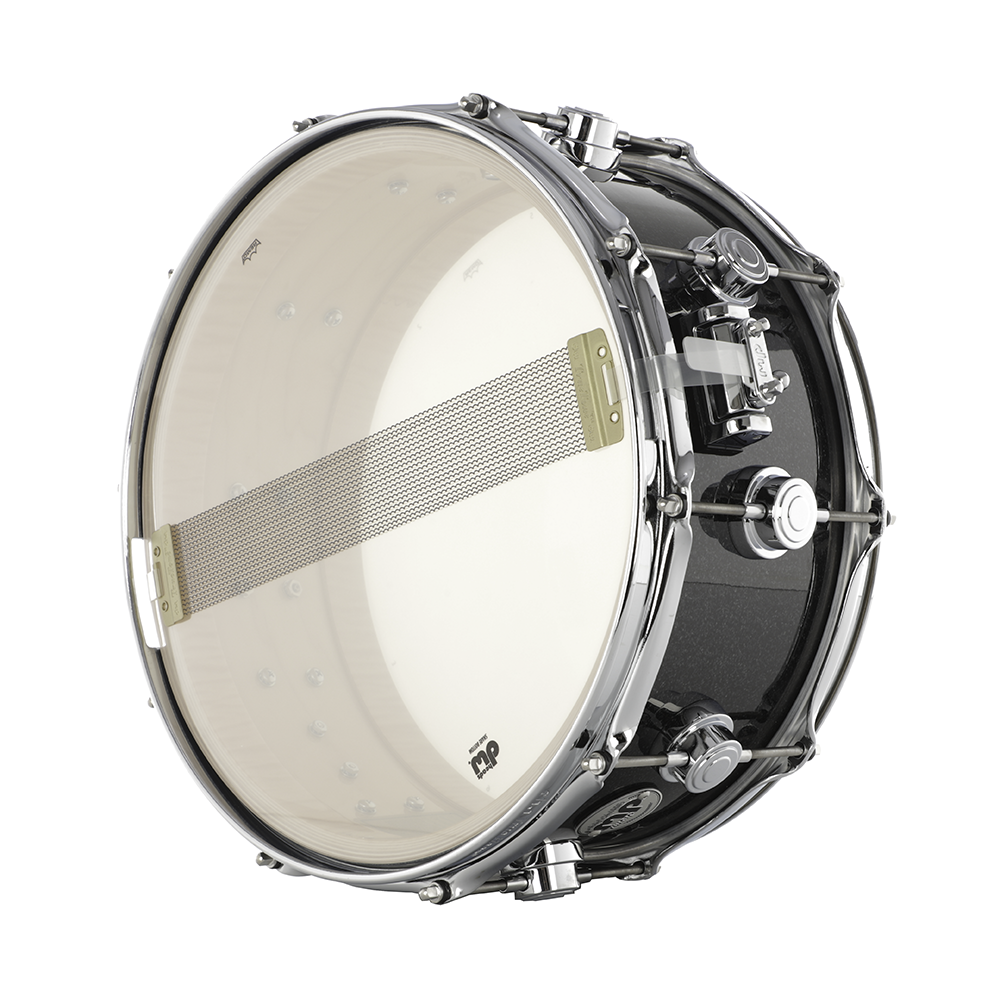 DW 6 x 14-Inch Collector Series Pure Maple Snare Drum - Black Ice with Chrome Hardware