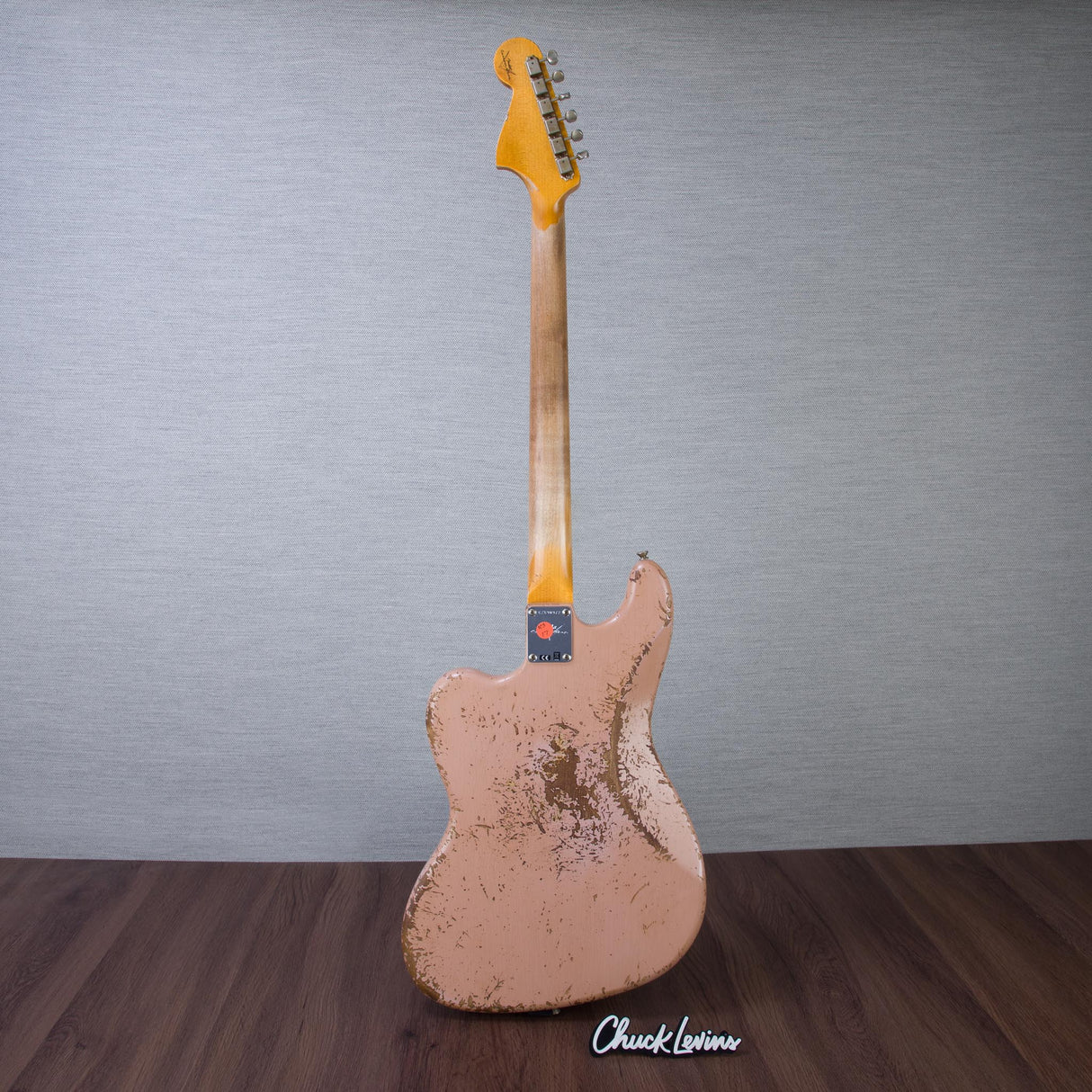 Fender Custom Shop Time Machine Series 1962 Bass VI Super Heavy Relic Electric Bass Guitar - Aged Dirty Shell Pink - #CZ590972