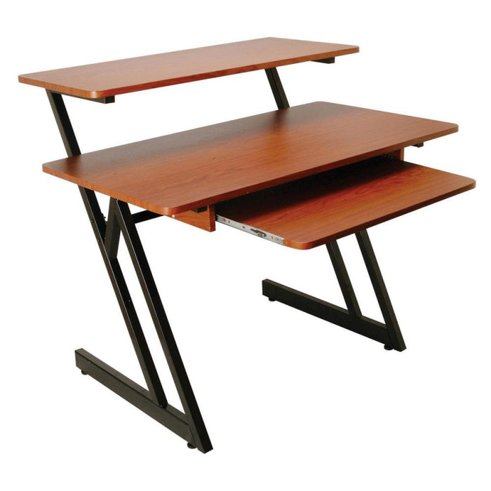 On-Stage Stands WS7500RB WS7500 Series Wood Workstation Desk - Rosewood/Black Steel