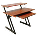 On-Stage Stands WS7500RB WS7500 Series Wood Workstation Desk - Rosewood/Black Steel