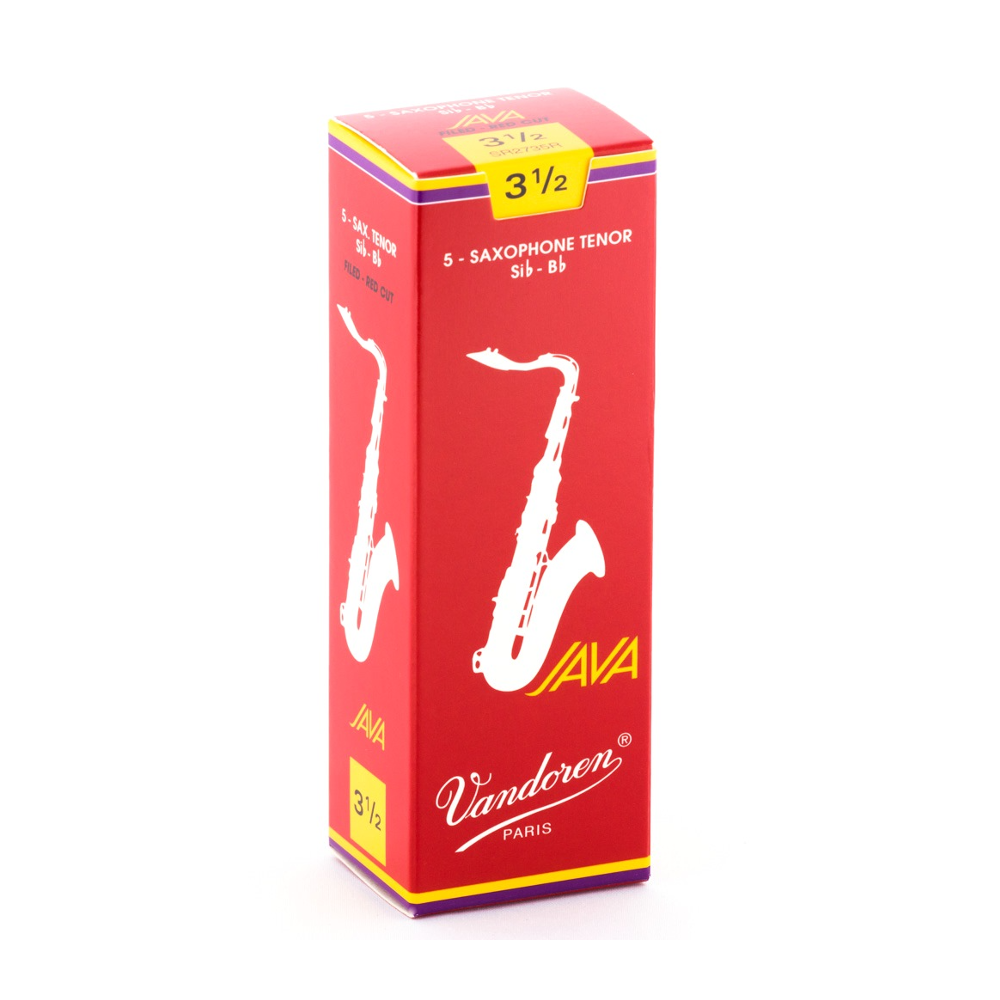 Vandoren Java Red 5-Pack Tenor Saxophone Reeds - 3.5