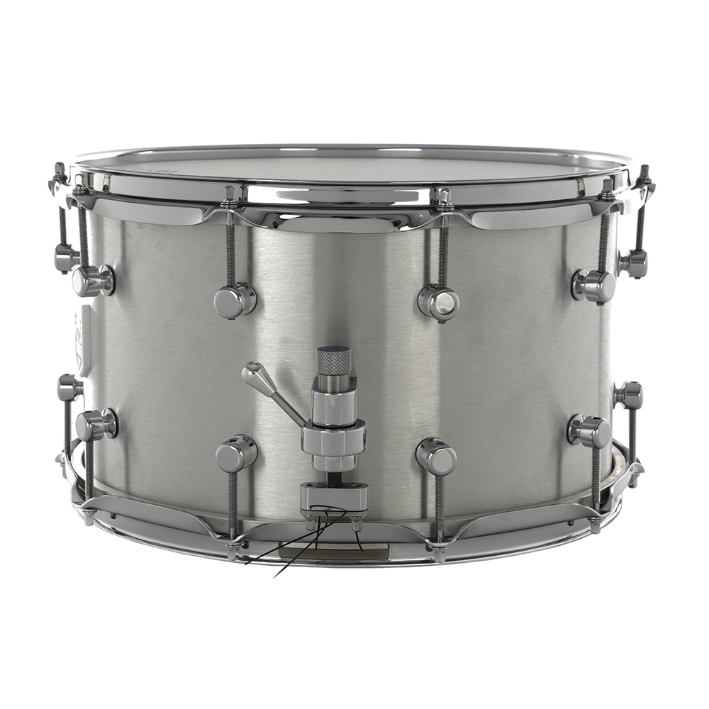 Trick 14" x 8" Aluminum Snare Drum - Raw Polished