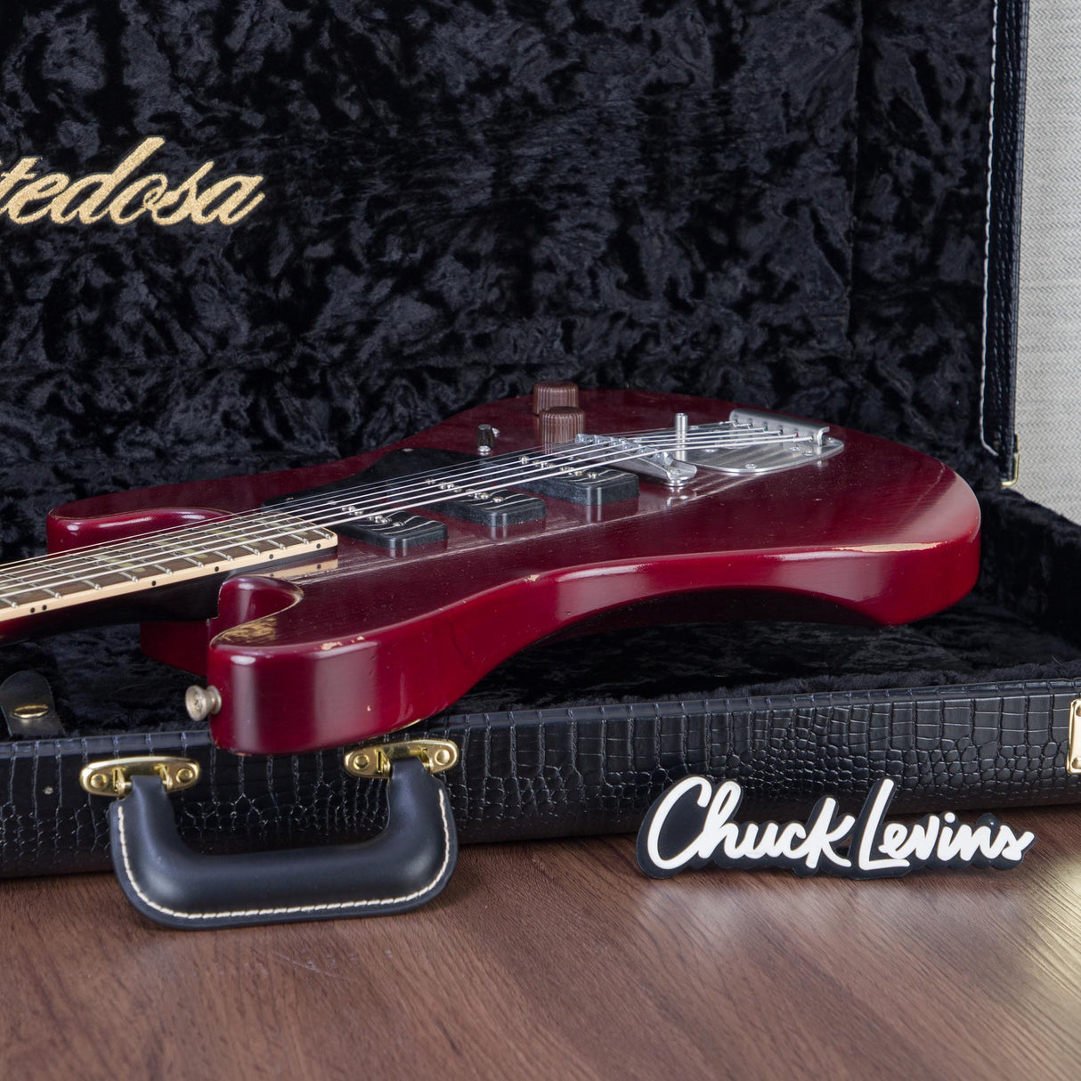 Castedosa Conchers Baritone Electric Guitar - Vintage Cherry - #386