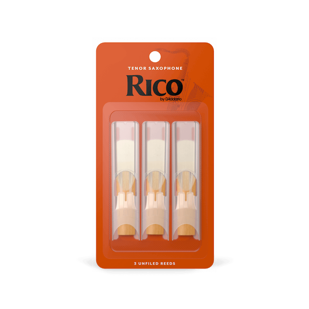 D'Addario RKA03 Rico Unfiled Tenor Sax Reed 3-Pack - New,1.5