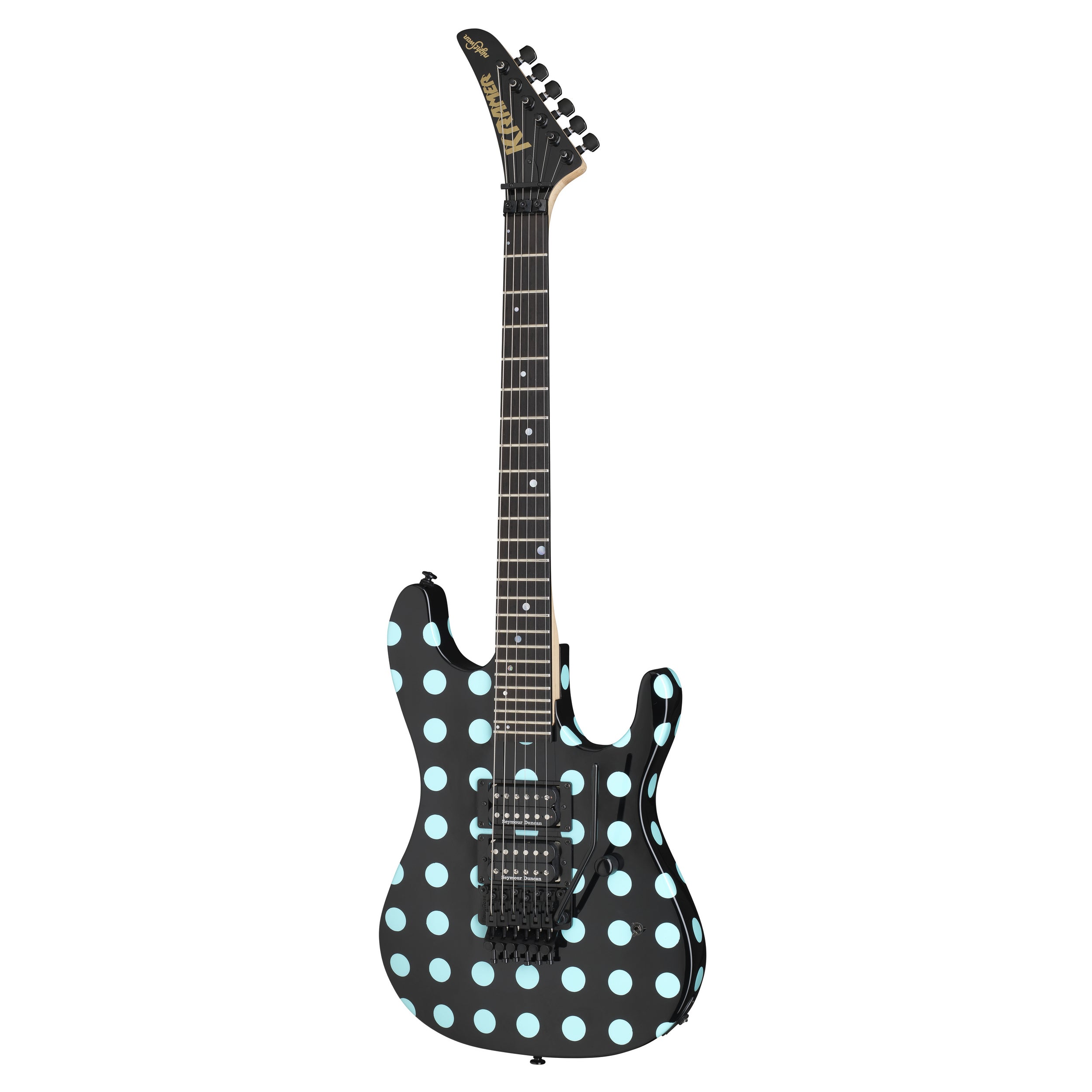 Kramer NightSwan Electric Guitar - Black With Blue Polka Dots