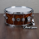 DW 6.5 x 14-Inch Collector's Maple Exotic Series Snare Drum - Natural Lacquer over Camphor Burl