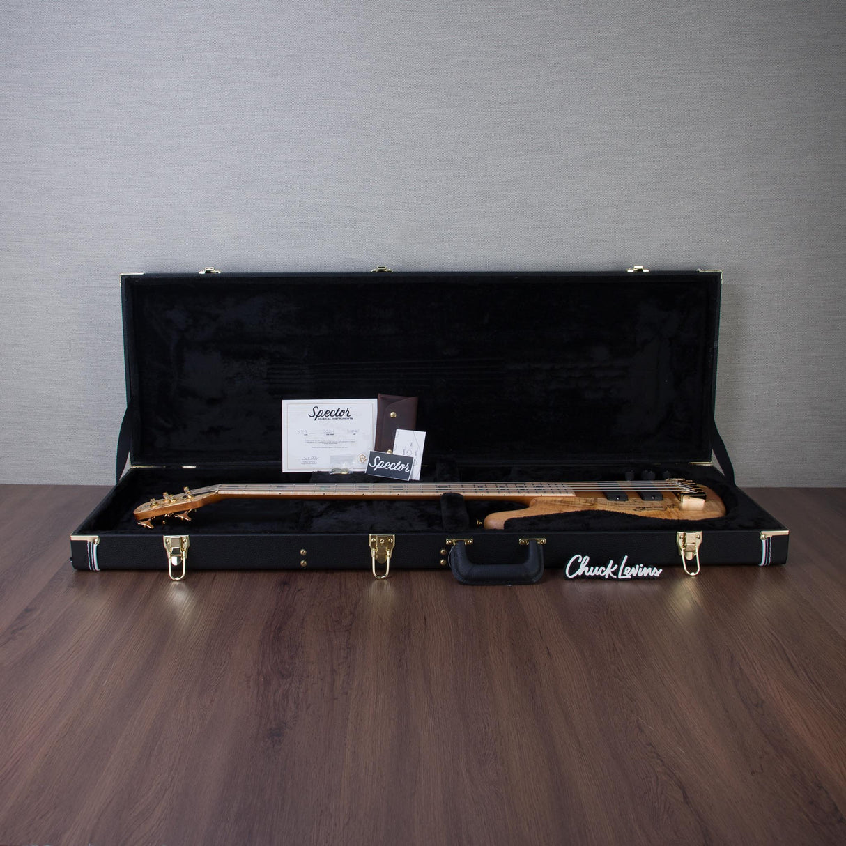 Spector USA Custom NS-5 5-String Electric Bass Guitar - Chestnut Natural - #2224