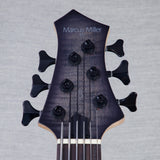 Sire M7-6 Fretless 6-String Bass Guitar - Transparent Black