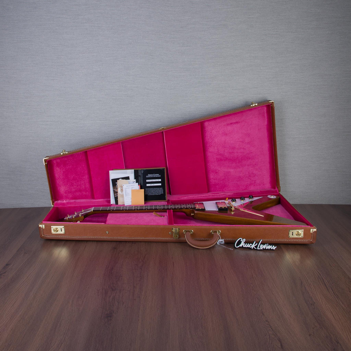Gibson Custom Shop 1958 Mahogany Flying V Reissue Electric Guitar - Antique Natural - #851115
